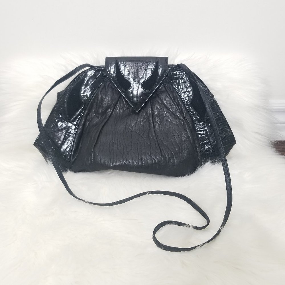 Browns| VINTAGE Black Shoulder Bag Satchel Medium